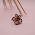 18Kt Gold Flower Ring RL18/2016
