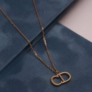 18Kt Gold Chain With CD Pendant CN18/1809