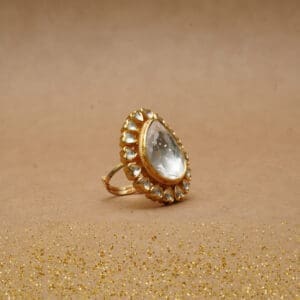 22Kt Gold Polki Adjustable Ring RL22/2319