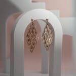 Peacock Plumage-Inspired 18Kt Gold Itelian Earrings ER18/794
