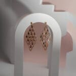 Peacock Plumage-Inspired 18Kt Gold Itelian Earrings ER18/794