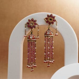 18Kt GOLD POLKI / KUNDAN EARRINGS PKE18/36