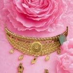 22Kt Gold Itelian Necklace with Matching Earrings CK22/37
