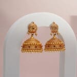 22Kt Gold Itelian Jhumka for Wedding ER22/1395 22Kt Gold Itelian Jhumka for Wedding ER22/1395