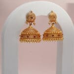 22Kt Gold Itelian Jhumka for Wedding ER22/1395 22Kt Gold Itelian Jhumka for Wedding ER22/1395