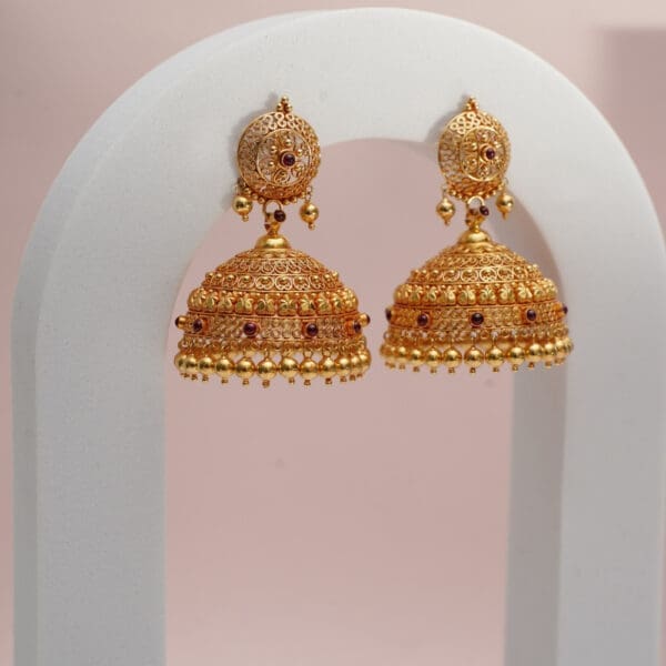 22Kt Gold Itelian Jhumka for Wedding ER22/1395