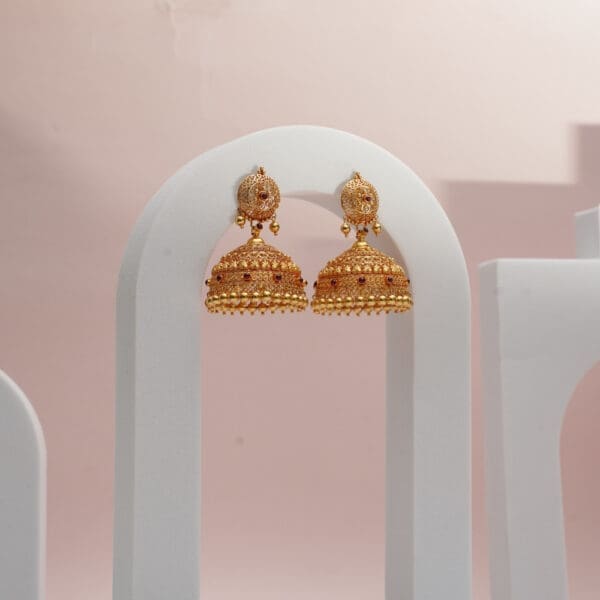 22Kt Gold Itelian Jhumka for Wedding ER22/1395
