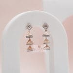 18Kt Gold Trianlge Multi layer Jhumka for wedding JH18/129