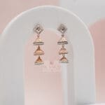18Kt Gold Trianlge Multi layer Jhumka for wedding JH18/129