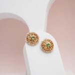22Kt Gold Pearl Kundan Tops/ Earrings TP22/61 22Kt Gold Pearl Kundan Tops/ Earrings TP22/61