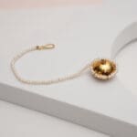 22Kt Gold Pearl Borla / Maang Teeka TK22/31