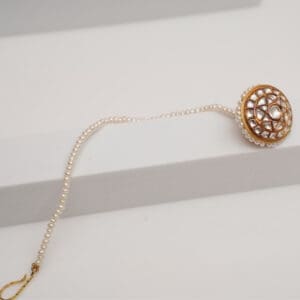 22Kt Gold Pearl Borla / Maang Teeka TK22/31