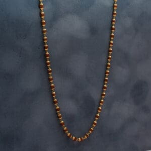 18kt Gold Cap 5 face Rudraksha Mala CN18/1772 18kt Gold Cap 5 face Rudraksha Mala CN18/1772